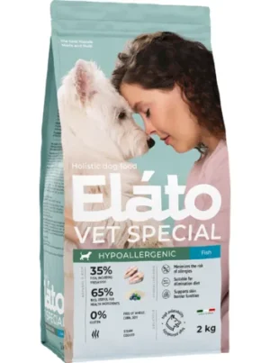 Elato Holistic Vet Special Hypoallergenic complete dry food for adult dogs all breeds with fish 2 Kg